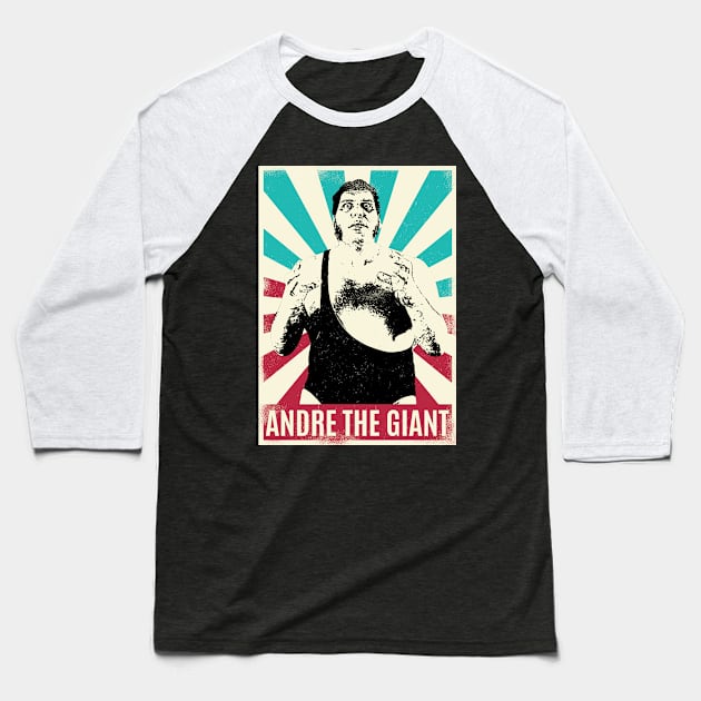 Vintage Retro Andre The Giant Baseball T-Shirt by Bengkel Band